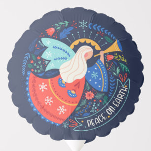 Peace on Earth Angel Design Balloon