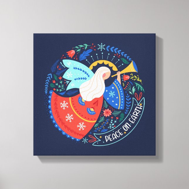 Peace on Earth Angel Design Canvas Print (Front)