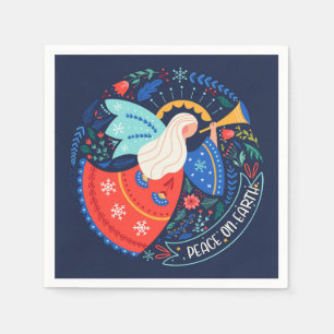 Peace on Earth Angel Design Napkins