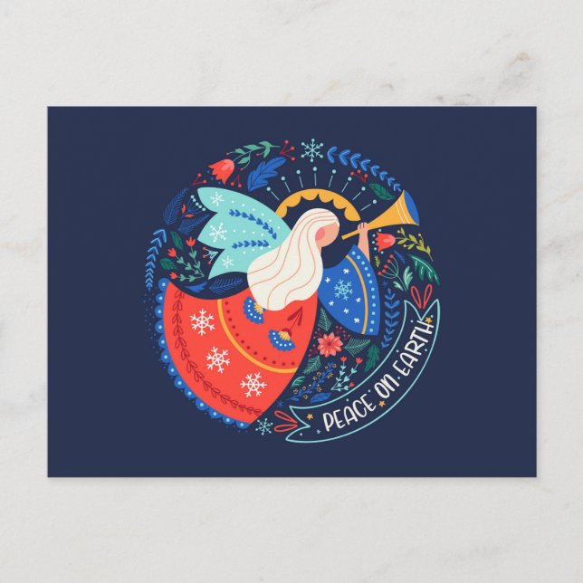 Peace on Earth Angel Design Postcard (Front)