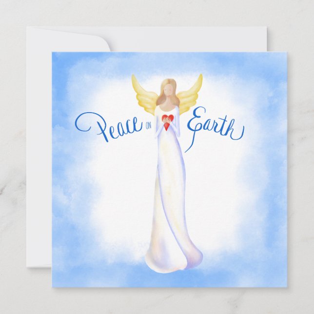 Peace on Earth Angel Holiday card (Front)