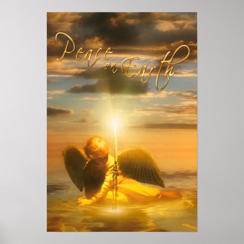 PEACE ON EARTH ANGEL POSTER