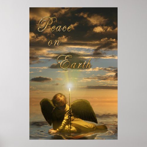 PEACE ON EARTH ANGEL POSTER