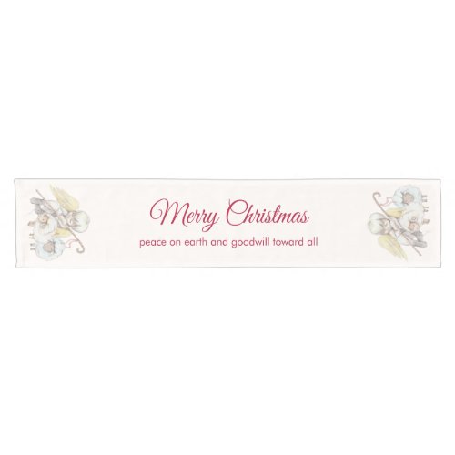 Peace on Earth Angel Shepherd with Lambs Short Table Runner