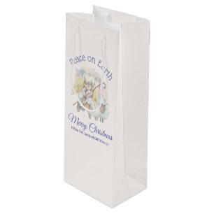 Peace on Earth Angel Shepherd with Lambs Wine Gift Bag