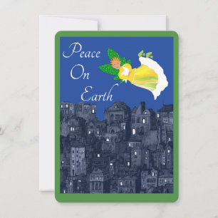 Peace on Earth Angel with Dove Flat Card