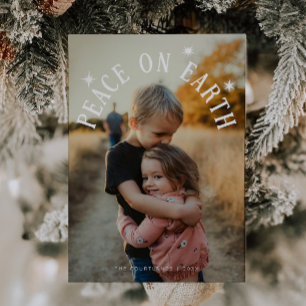 Peace On Earth Arch Christmas Photo Holiday Card