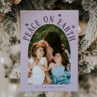 Peace On Earth Arch Photo Purple Christmas