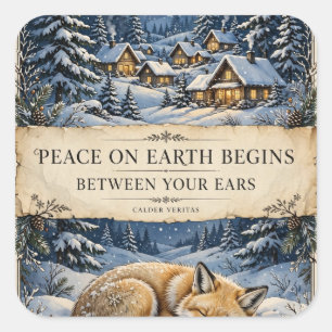 Peace on Earth Begins — Christmas Sticker