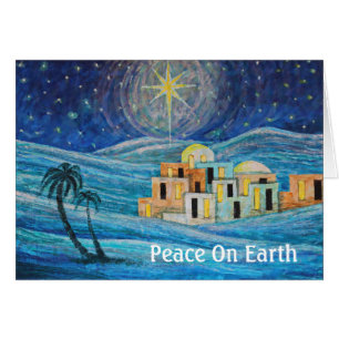 Peace on Earth Bethlehem Your Photo Inside Cards