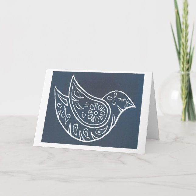 Peace on Earth Bird Holiday Card (Front)