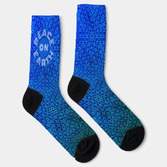 Peace On Earth Blue Green Modern Design