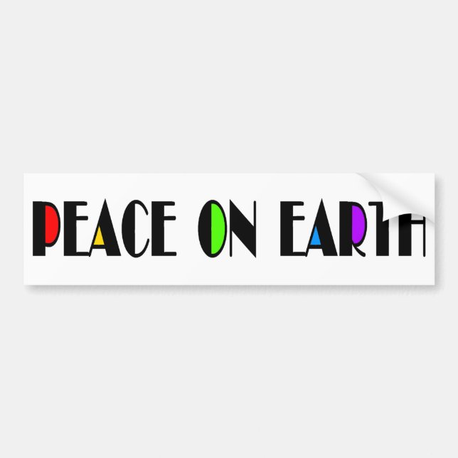 PEACE ON EARTH BUMPER STICKER (Front)