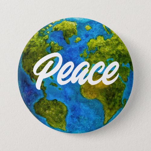 Peace on EARTH button 