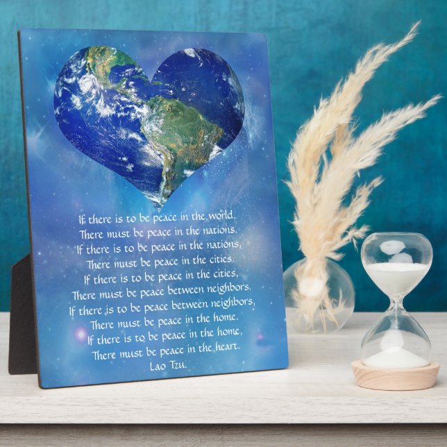 Peace on Earth by Lao Tzu Plaque (Side)