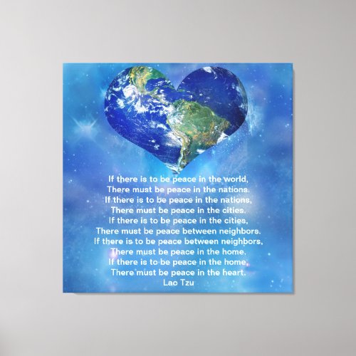 Peace on earth canvas print