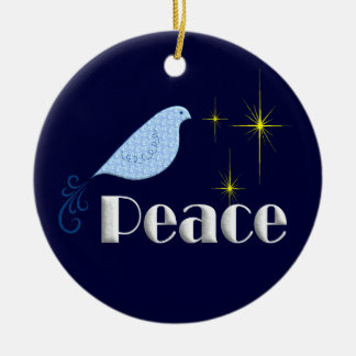 Peace On Earth Ceramic Ornament