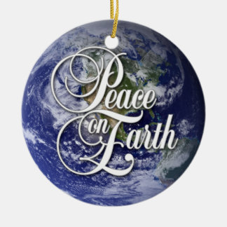 Peace on Earth Ceramic Ornament