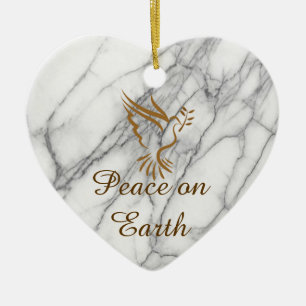 Peace on Earth Ceramic Ornament