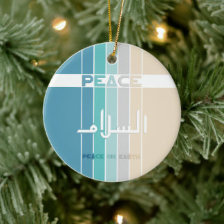 Peace On Earth Ceramic Ornament