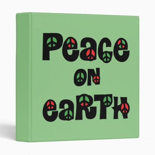 Peace On Earth Christmas 3 Ring Binder