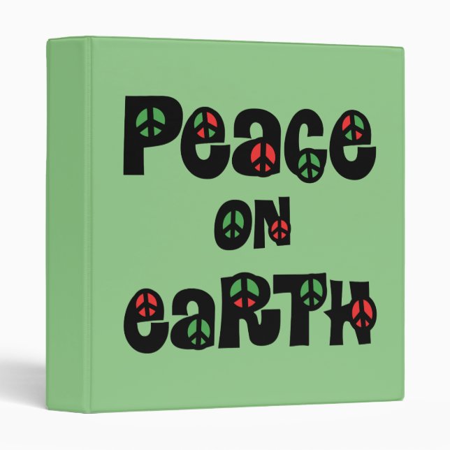 Peace On Earth Christmas 3 Ring Binder (Front/Spine)