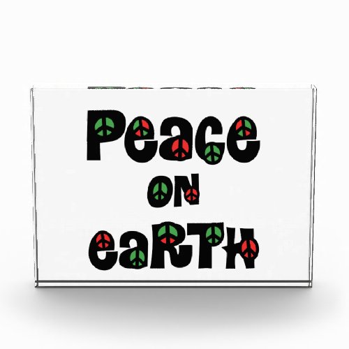 Peace On Earth Christmas Acrylic Award