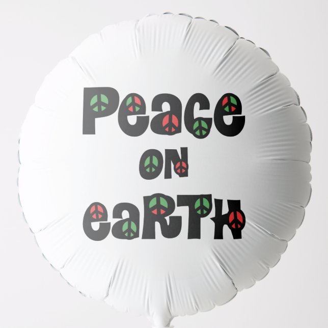 Peace On Earth Christmas Balloon (Front)