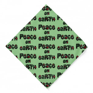 Peace On Earth Christmas Bandana