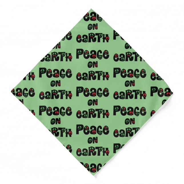Peace On Earth Christmas Bandana (Front)