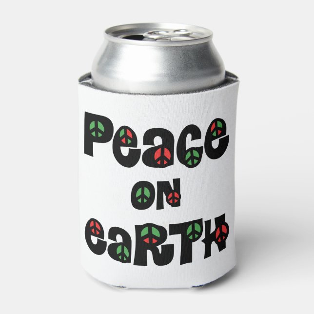 Peace On Earth Christmas Can Cooler (Can Front)