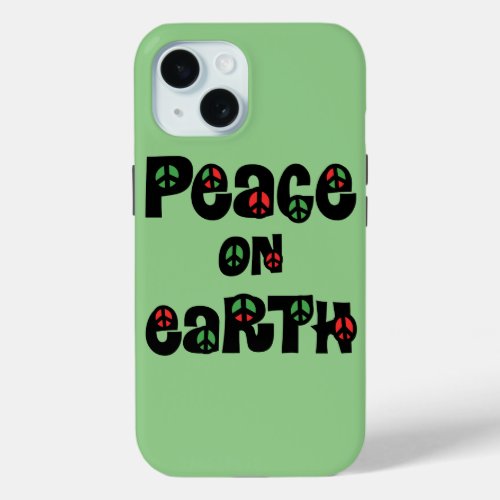 Peace On Earth Christmas iPhone 15 Case