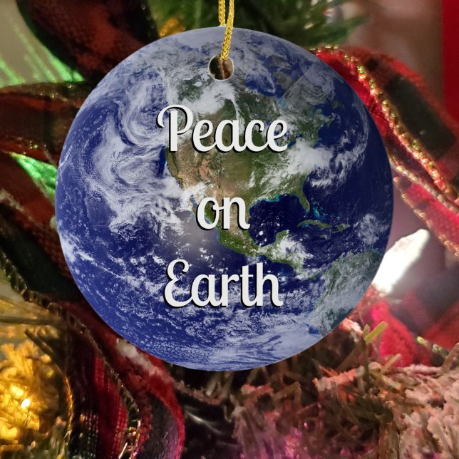 Peace on Earth | Christmas Ceramic Ornament (Creator Uploaded)