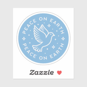Peace on earth Christmas christian girl Sticker