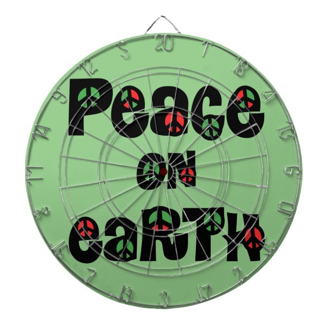 Peace On Earth Christmas Dart Board (Front)