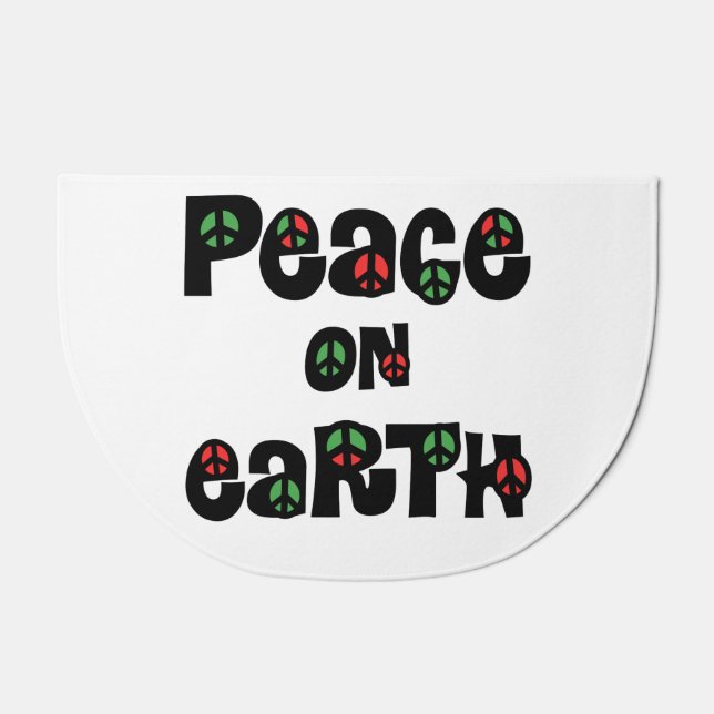 Peace On Earth Christmas Doormat (Front)
