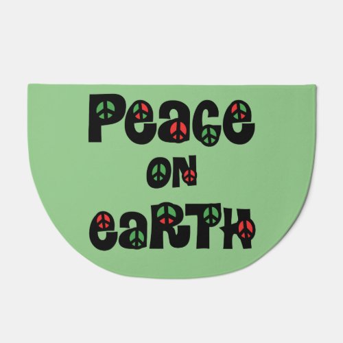 Peace On Earth Christmas Doormat