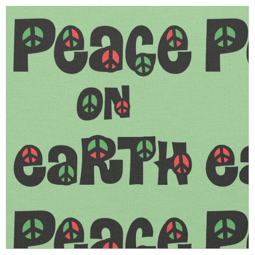 Peace On Earth Christmas Fabric