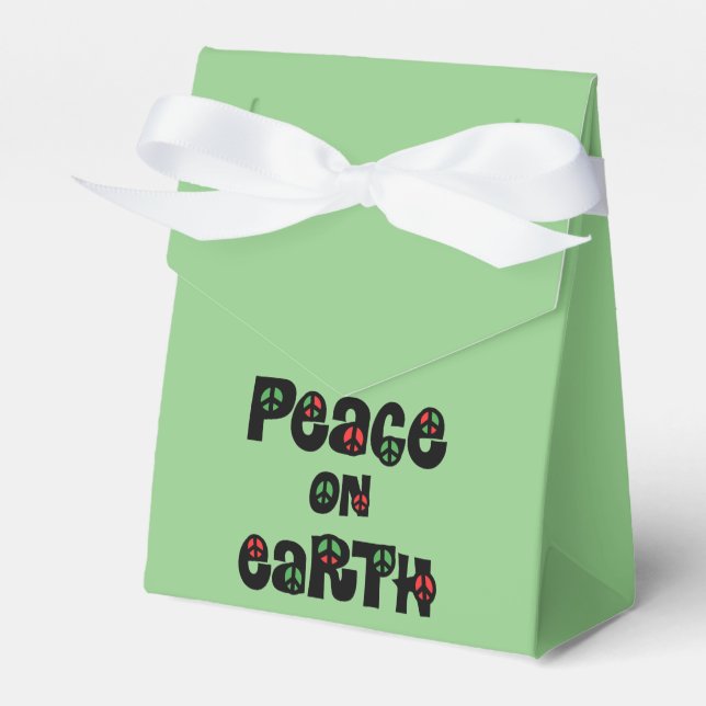 Peace On Earth Christmas Favor Boxes (Front Side)