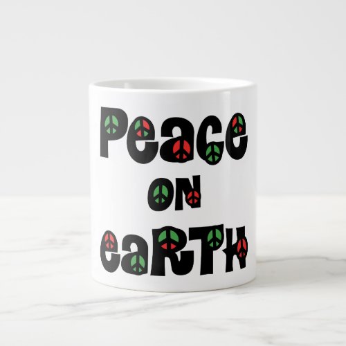 Peace On Earth Christmas Giant Coffee Mug