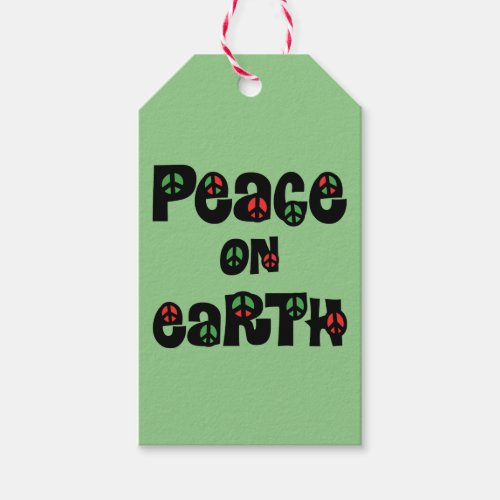 Peace On Earth Christmas Gift Tags