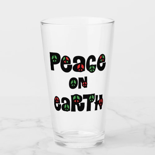 Peace On Earth Christmas Glass