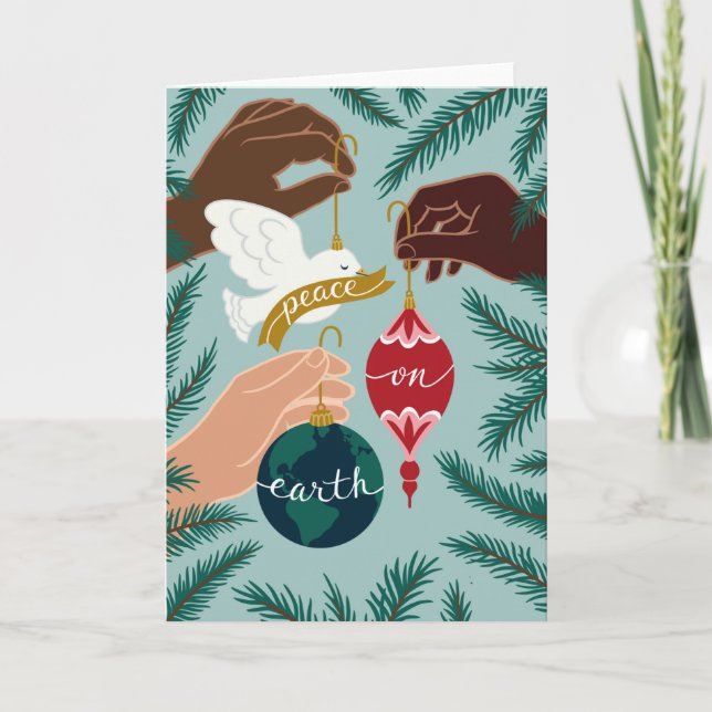 Peace on Earth Christmas Greeting Card (Front)