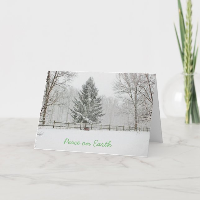 Peace on Earth Christmas Holiday Card (Front)