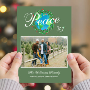 Peace on Earth Christmas Holiday Custom Photo