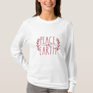 Peace On Earth Christmas Holiday Personalized T-Shirt