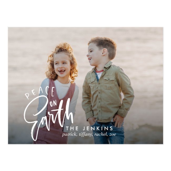 Peace on earth | Christmas Holiday Photo Postcard