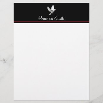 Peace On Earth Christmas Letter Paper by SueshineStudio at Zazzle