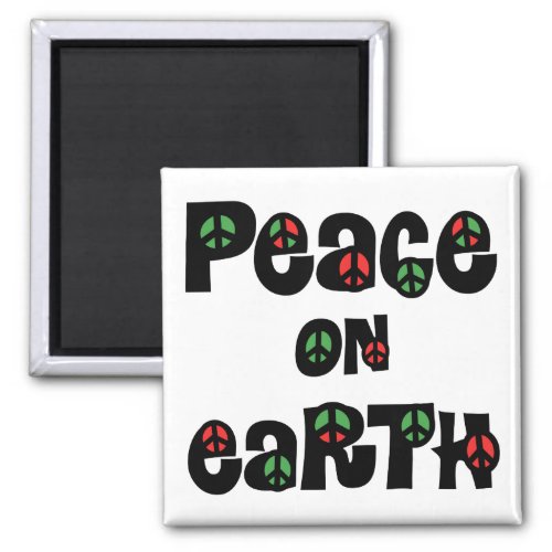 Peace On Earth Christmas Magnet