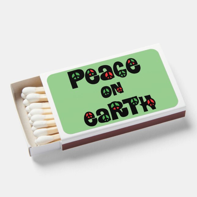 Peace On Earth Christmas Matchboxes (Front Open)